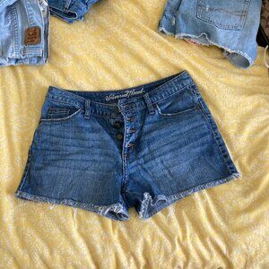 High Rise Micro Jean Shorts